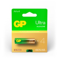 GP Batteries GP Ultra Alkaline Batterie AA Mignon Longlife, LR06, 1,5Volt 4 Stück, mit neuer G-Tech Technologie