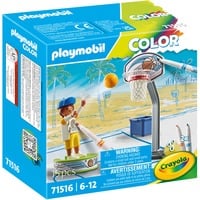 PLAYMOBIL 71516 Color Basketballspieler, Konstruktionsspielzeug 