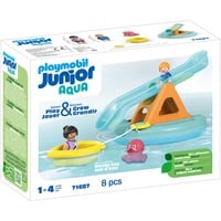 Image of 71687 Junior Aqua: Badeinsel mit Wasserrutsche, Konstruktionsspielzeug