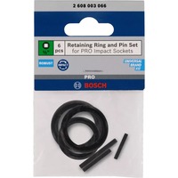 Bosch Set Haltering und Stift, für PRO Impact Steckschlüssel 1/2", Sicherung schwarz, 6-teilig