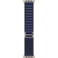 Apple 49 mm Alpine Loop, Uhrenarmband dunkelblau/titan, Größe M