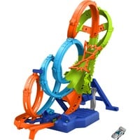 Hot Wheels 4 Loopings Crash Gefahr Trackset, Rennbahn