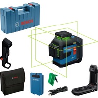 Bosch Linienlaser GLL 80-33 G Professional blau/schwarz, Li-Ion-Akku 3,0Ah, grüne Laserlinien, inkl. Universalhalter LB 10, Deckenklemme DK 20