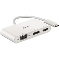 USB Adapter, USB-C Stecker > VGA + HDMI + DisplayPort Buchse
