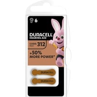 Duracell Hörgerätebatterie 6 Stück, Hearing Aid, 312