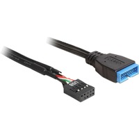 USB 2.0 Adapterkabel, 9 Pin Header Buchse > USB 3.2 Pin Header Stecker