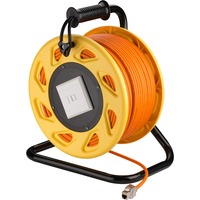 goobay Patchkabel RJ-45 Buchse S/FTP, m. Cat.7a Rohkabel orange, 90 Meter, Verlängerung