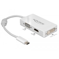 USB Adapter, USB-C Stecker > VGA + HDMI + DVI Buchse