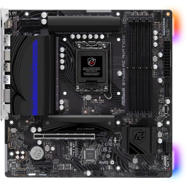 Asrock B M Pg Riptide Mainboard Schwarz Blau