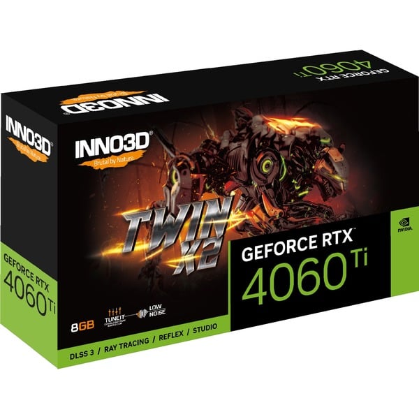 INNO3D GeForce RTX 4060 Ti TWIN X2, Grafikkarte DLSS 3, 3x DisplayPort ...