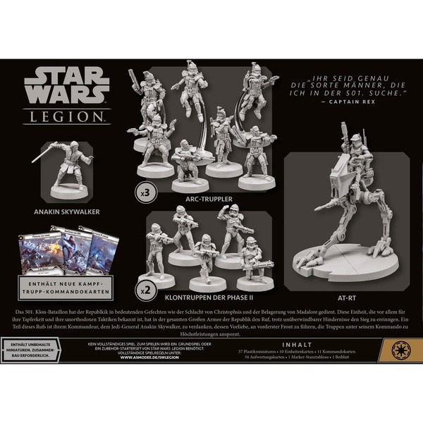 Asmodee Star Wars Legion 501 Legion Tabletop Erweiterung