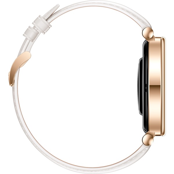 Huawei Watch GT4 41mm weiß-braunes Lederarmband) (Aurora-B19L) Smartwatch (gold/weiß