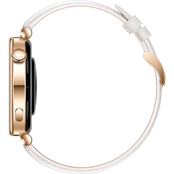 weiß-braunes Huawei (gold/weiß 41mm (Aurora-B19L) Lederarmband) Watch GT4 Smartwatch