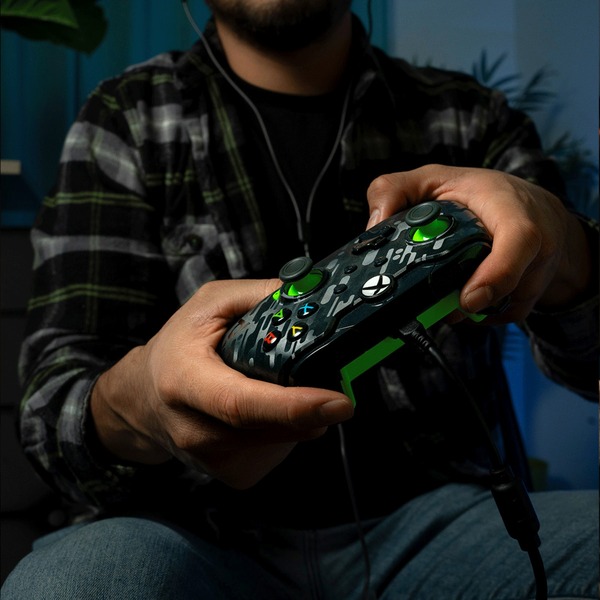 Pdp Wired Controller Neon Carbon Gamepad Anthrazit Grün Für Xbox