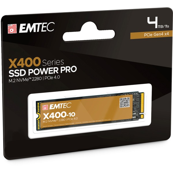 Emtec 4TB X400 Power Pro M.2 2280 PCIe Gen 4.0 x4 内蔵ソリッド