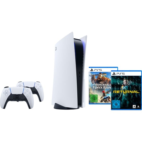 Sony Interactive Entertainment Playstation 5 Spielkonsole Weiss Schwarz Inkl 2 Controller Returnal Immortals Fenyx Rising