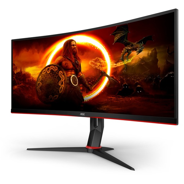 Aoc Cu G Xe Bk Gaming Monitor Cm Zoll Schwarz Matt Rot Uwqhd Va Curved Hz Panel