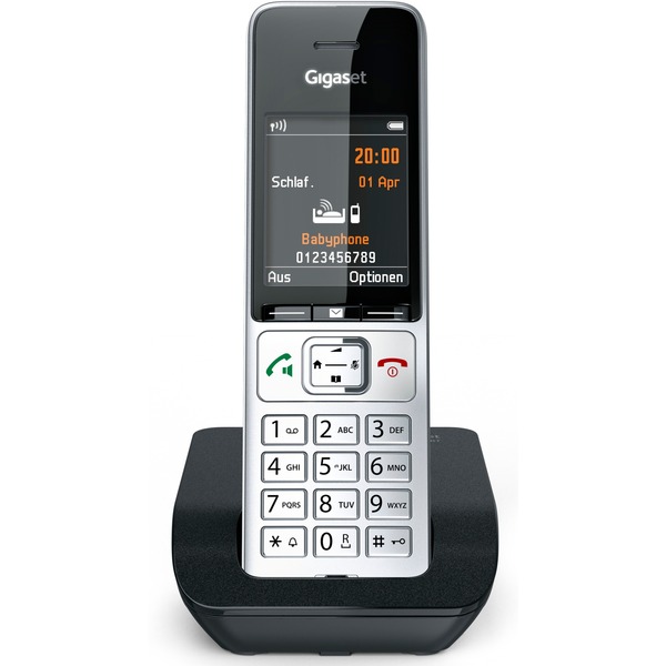 Gigaset COMFORT 500, Analoges Telefon Silber/schwarz