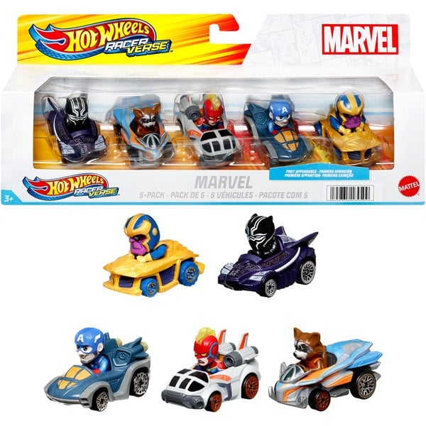 Hot Wheels Racerverse Marvel 5er Pack Spielfahrzeug