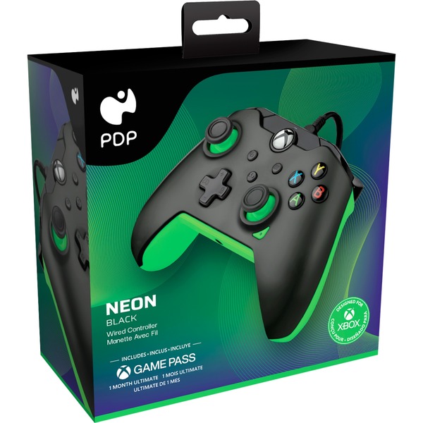 Pdp Wired Controller Neon Black Gamepad Schwarz Grün Für Xbox