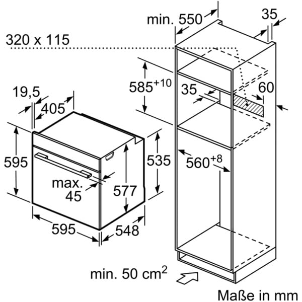 Электрический духовой шкаф bosch serie 8 hbg635bb1