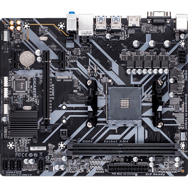 Gigabyte b450m h установка m2