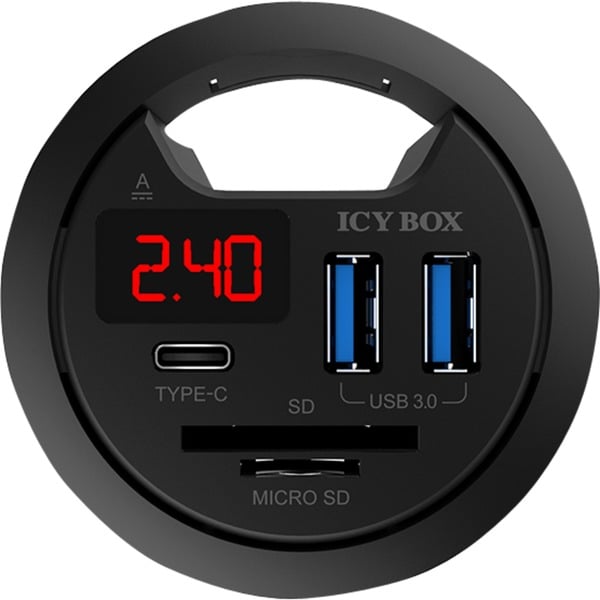 ICY BOX IB-Hub1404, USB-Hub Schwarz