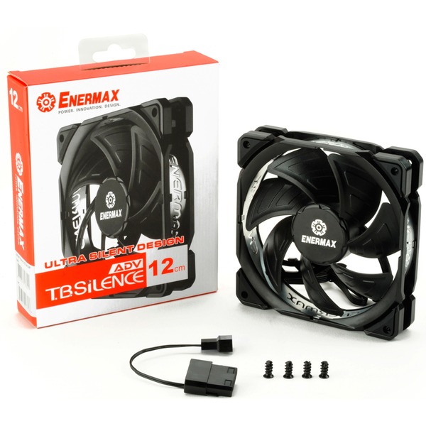 Enermax T.B.Silence ADV, Gehäuselüfter Schwarz, UCTBA12P