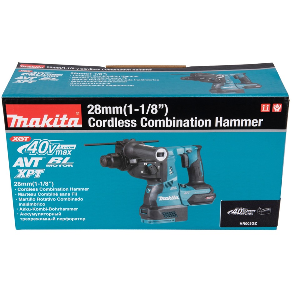 Makita Akku Kombihammer Hr Gz Xgt Volt Bohrhammer Blau Schwarz Ohne Akku Und Ladeger T